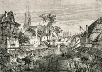 Chartres, Frankreich, im 19. Jahrhundert, aus 